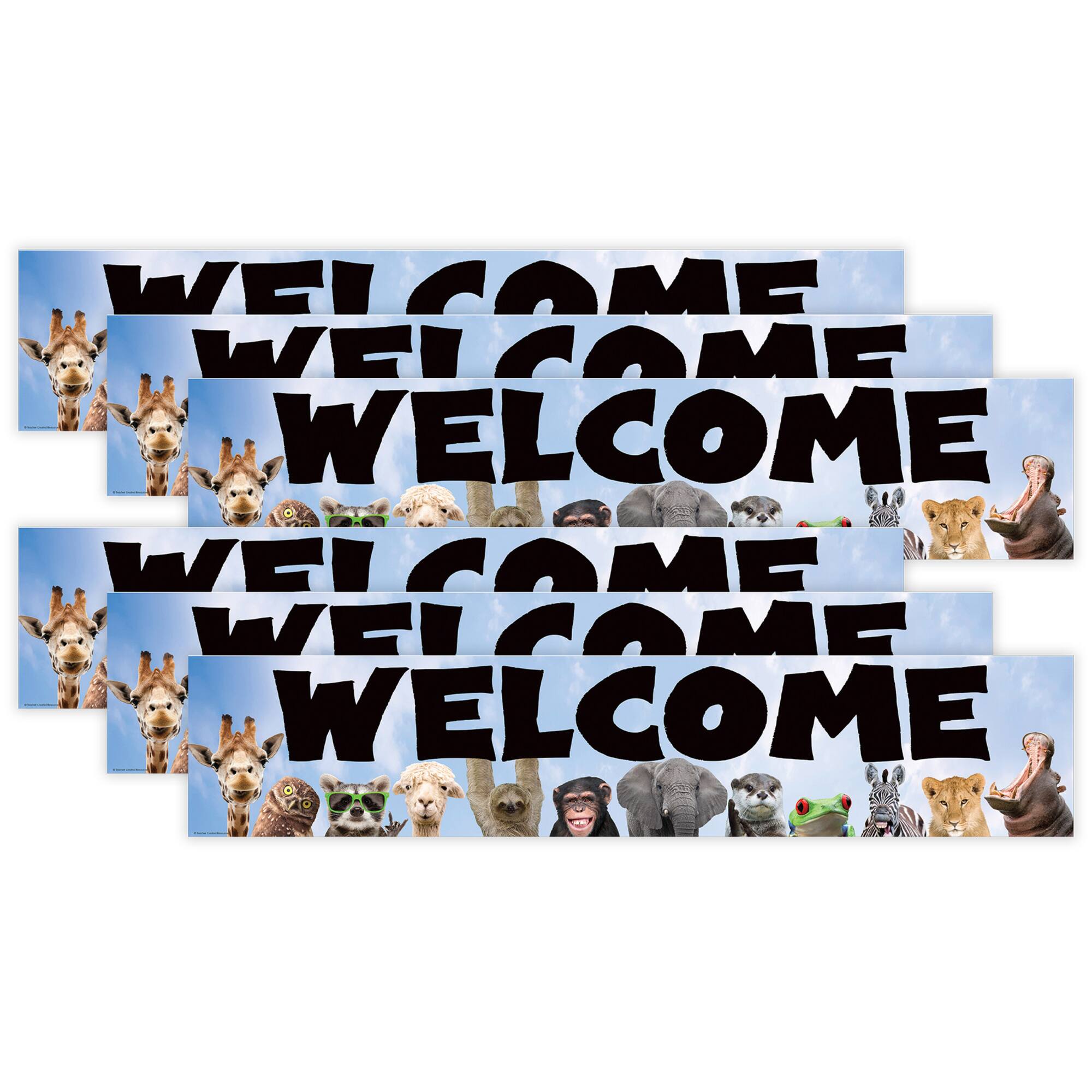 Teacher Created Resources® 8" x 39" Go Wild Animals Welcome Banner, 6ct.